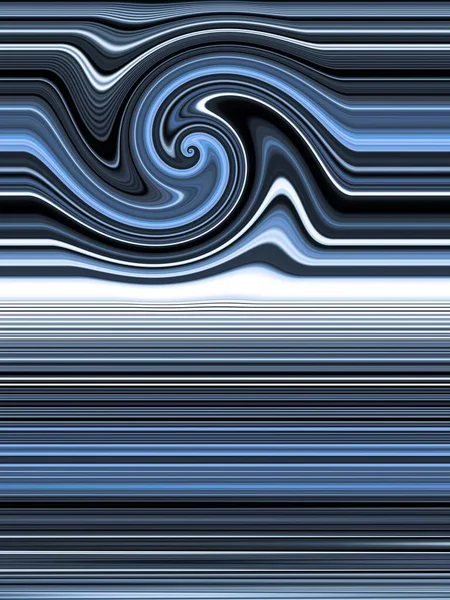 Shades Blue Grey Linear Pattern Transformed Wavy Effect Futuristic Shapes — Stock Photo, Image