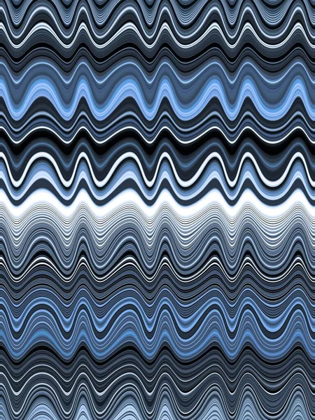 Оттенки Синего Серого Линейном Рисунке Трансформированные Волнистым Эффектом Футуристические Формы — стоковое фото