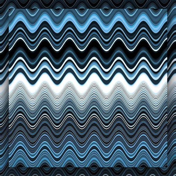 Оттенки Синего Серого Линейном Рисунке Трансформированные Волнистым Эффектом Футуристические Формы — стоковое фото