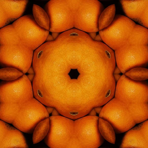 Фотографическое Изображение Многих Апельсинов Местного Рынка Превращенных Узоры Форм Дизайнов — стоковое фото