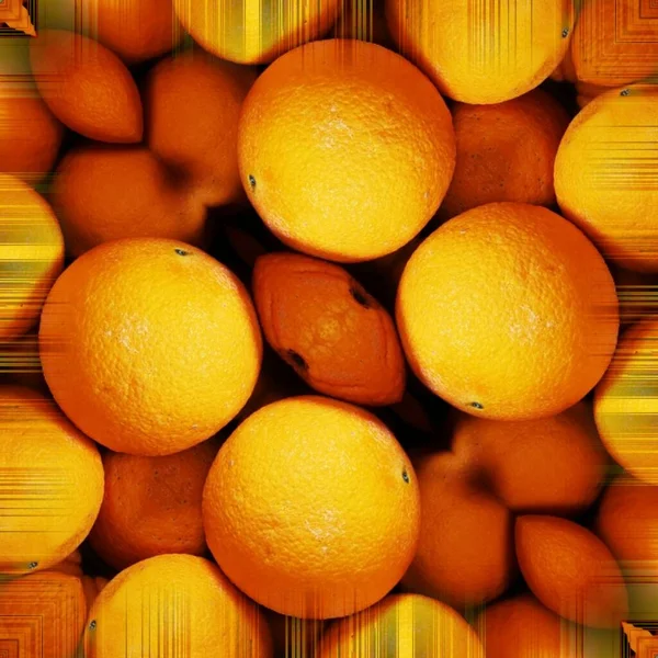 Fotografisk Bild Många Apelsiner Från Den Lokala Marknaden Omvandlas Till — Stockfoto
