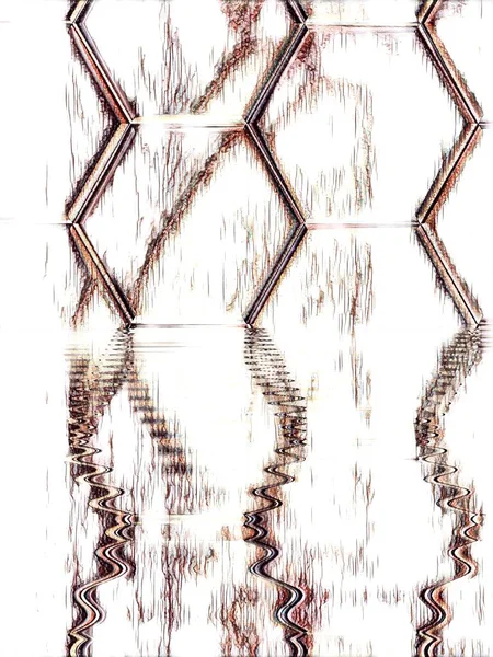 Padrões Intrincados Detalhados Desenhos Baseados Mosaico Hexagonal Com Efeito Ondulação — Fotografia de Stock