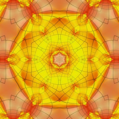 Sarı altın ve turuncu ışık tonlarında dalga şeması tasarımı soyut desenler ve şekiller oluşturur. 