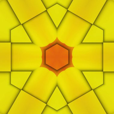 Sarı altın ve turuncu ışık tonlarında dalga şeması tasarımı soyut desenler ve şekiller oluşturur. 