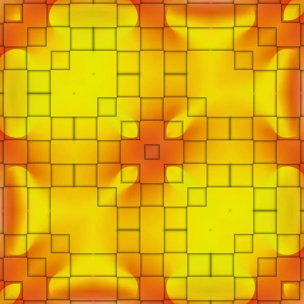 노란빛 오렌지 색조를 디자인은 추상적 형태와 모양으로 변형된다 — 스톡 사진