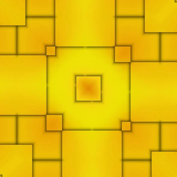 黄色の金とオレンジの光の色合いで波のグリッドのデザインは抽象的なパターンや形を作ることに変身 — ストック写真