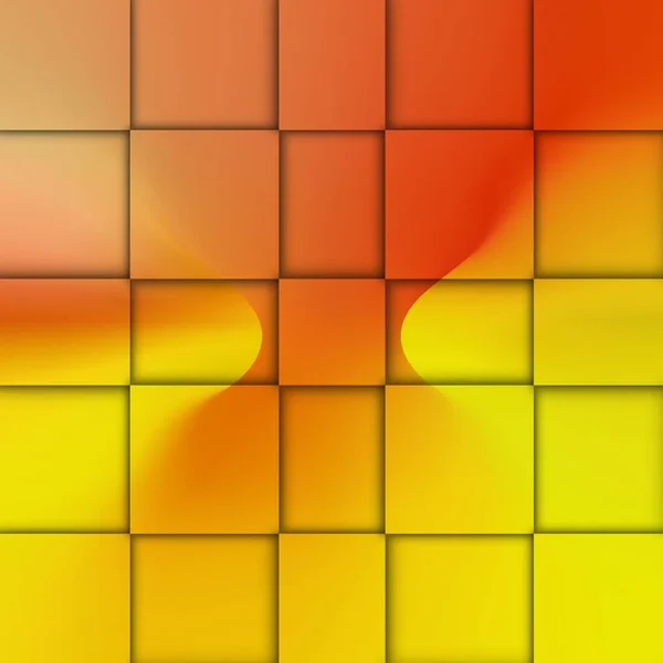 黄色の金とオレンジの光の色合いで波のグリッドのデザインは抽象的なパターンや形を作ることに変身 — ストック写真