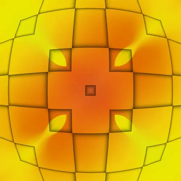 노란빛 오렌지 색조를 디자인은 추상적 형태와 모양으로 변형된다 — 스톡 사진