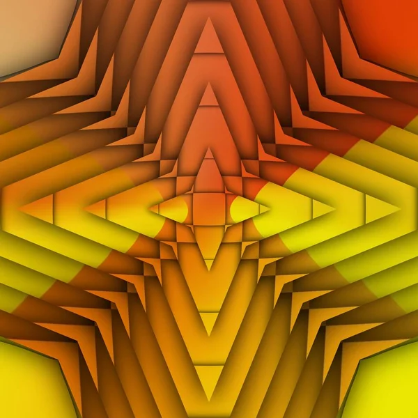Design Vlnové Mřížky Odstínech Žlutého Zlata Oranžového Světla Transformované Abstraktních — Stock fotografie
