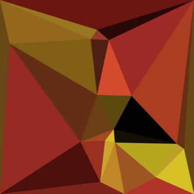 Kırmızı turuncu sarı çizgisel çizgilerin gölgeleri kübist nirengi detay azaltma tarzında birçok karmaşık minimalist desenlere dönüştürülmüştür.