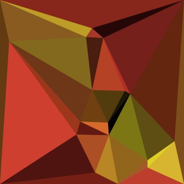 Kırmızı turuncu sarı çizgisel çizgilerin gölgeleri kübist nirengi detay azaltma tarzında birçok karmaşık minimalist desenlere dönüştürülmüştür.