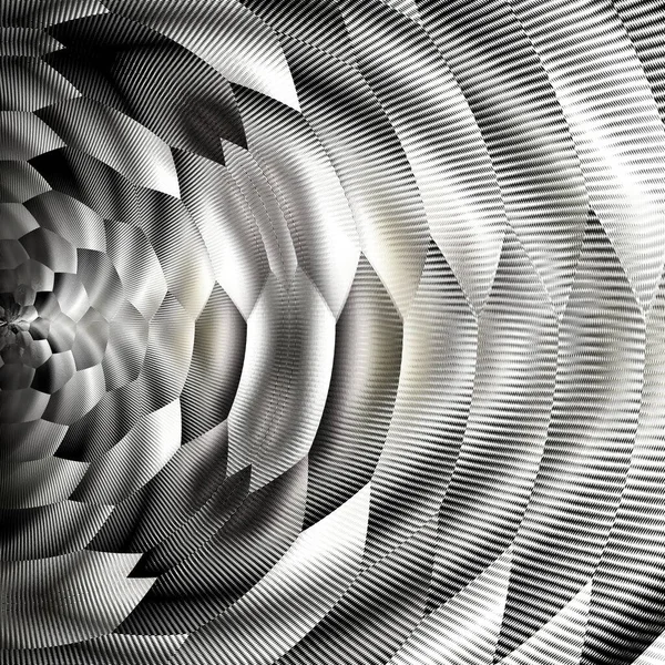 Art Abstrait Monochromatique Dans Des Tons Réfléchissants Métalliques Brillants Gris — Photo