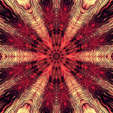 Kırmızı desenli camların gölgeleri modern soyut fütüristik sanat şekilleri ve tasarımları gibi basit dalga biçimi olarak tasarlanmıştır.