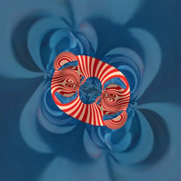 Sterren Strepen Blauw Rood Wit Geometrisch Herhalend Patroon Ingewikkeld Ontwerp — Stockfoto