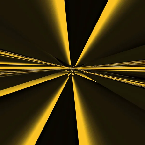 Jasnożółte Złote Wzory Czarnym Tle Generujące Wiele Skomplikowanych Kształtów Wzorów — Zdjęcie stockowe