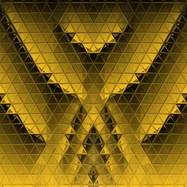 Bright Yellow Gold Patterns Black Background Generating Many Intricate Shapes — Stock Photo, Image