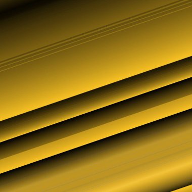 Siyah zemin üzerinde parlak sarı desenler. Karmaşık şekiller ve tasarımlar meydana getiriyorlar.