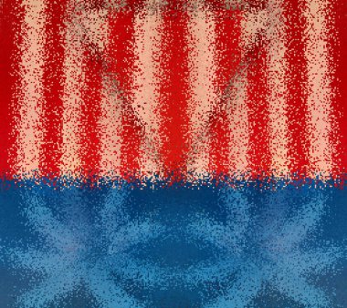 Yıldızlar ve çizgiler mavi kırmızı beyaz geometrik yinelenen desen ve karmaşık tasarım