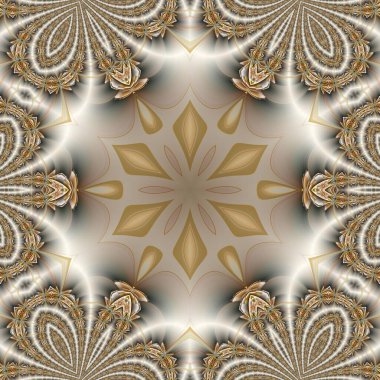 Metalik bakır ve gümüş renkli fütüristik geometrik yinelenen şekiller tasarımlar ve desenler