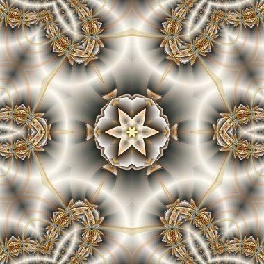 Metalik bakır ve gümüş renkli fütüristik geometrik yinelenen şekiller tasarımlar ve desenler