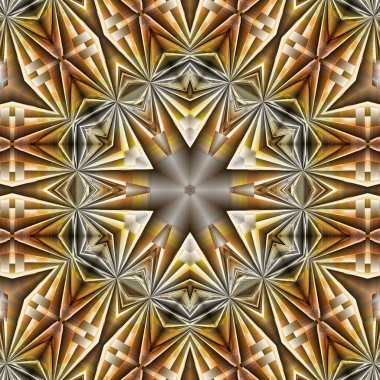 Metalik bakır ve gümüş renkli fütüristik geometrik yinelenen şekiller tasarımlar ve desenler