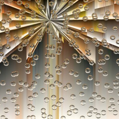 Metalik bakır ve gümüş renkli fütüristik geometrik yinelenen şekiller tasarımlar ve desenler