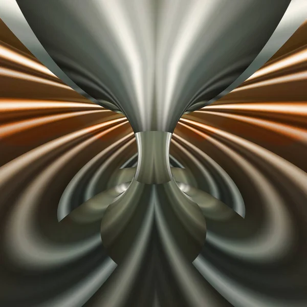 Fémes Réz Ezüst Színű Futurisztikus Geometriai Ismétlődő Formák Kialakítása Mintázata — Stock Fotó