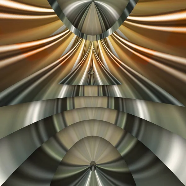 Metallic Copper Silver Colored Futuristic Geometric Repeating Shapes Designs Patterns — Stock Photo, Image