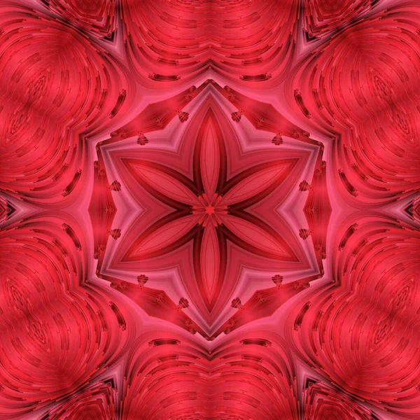 Bloemen Fantasie Patronen Van Een Enkele Donkere Rode Dahlia Bloeien — Stockfoto