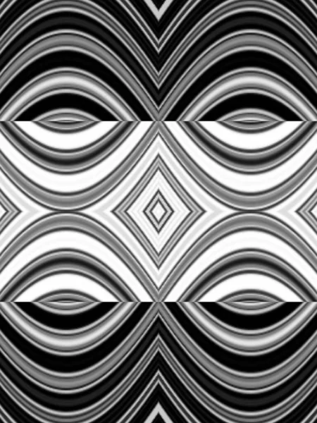 Monochromatische Abstracte Kunst Grijstinten Van Ingewikkelde Futuristische Geometrische Concentrische Patronen — Stockfoto