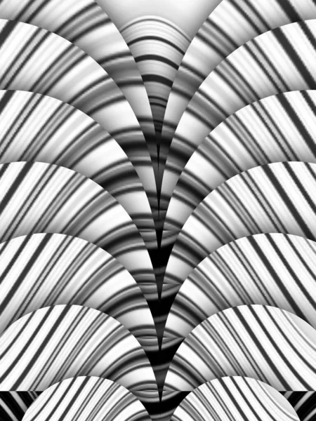 Monochromatische Abstracte Kunst Grijstinten Van Ingewikkelde Futuristische Geometrische Concentrische Patronen — Stockfoto