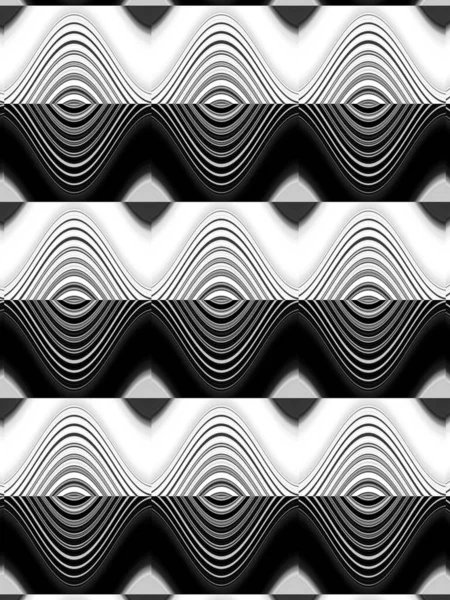 Monochromatic Abstract Art Shades Grey Intricate Futuristic Geometric Concentric Patterns — Stock Photo, Image