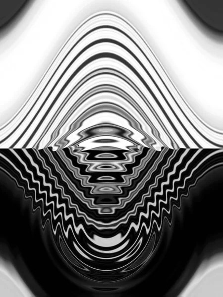 Monochromatische Abstracte Kunst Grijstinten Van Ingewikkelde Futuristische Geometrische Concentrische Patronen — Stockfoto