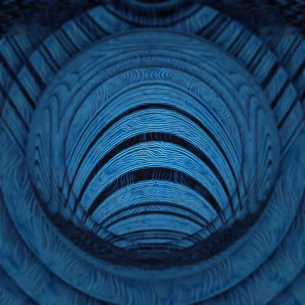 Sereia Azul Concêntrico Curvo Repetição Projeto Transformado Diversas Formas Padrões — Fotografia de Stock