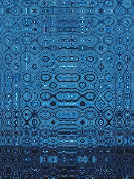 Zeemeermin Blauw Concentrisch Gebogen Herhalend Ontwerp Omgezet Diverse Vormen Patronen — Stockfoto