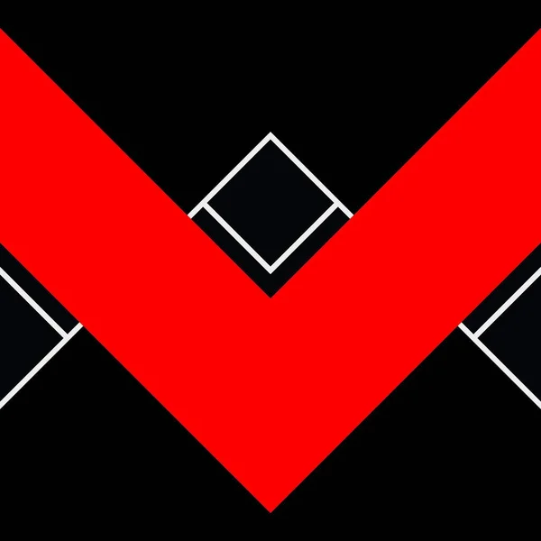 Ζωηρά Κόκκινα Και Λευκά Γεωμετρικά Σχήματα Μοτίβα Και Σχέδια Μαύρο — Φωτογραφία Αρχείου