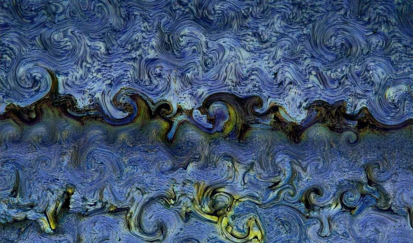 Стиль Імпресіонізму Натхненний Ефектом Турбулентності Вінсента Ван Гога Від Глибокої — стокове фото