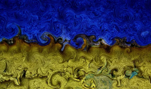 Impresionistický Styl Inspirovaný Efektem Turbulence Vincent Van Gogh Kukuřičných Polí — Stock fotografie