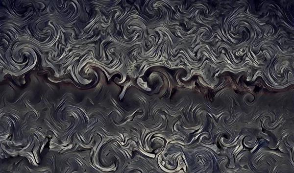 Імпресіоністський Стиль Натхненний Ефектом Турбулентності Вінсента Ван Гога Глибокої Олійної — стокове фото