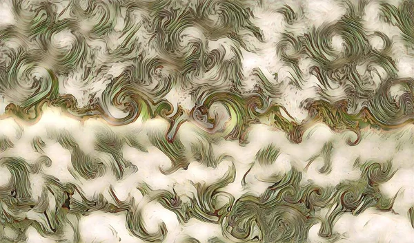 Импрессионистский Стиль Вдохновленный Эффектом Турбулентности Кукурузных Полей Винсента Ван Гога — стоковое фото