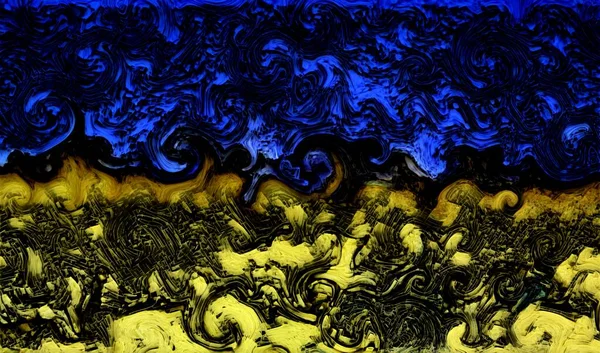 Стиль Імпресіонізму Натхненний Ефектом Турбулентності Вінсента Ван Гога Від Глибокої — стокове фото