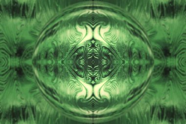 Basit dalga biçimi olarak tasarlanmış yeşil desenli camların gölgeleri modern soyut fütüristik sanat şekilleri ve tasarımları gibi.