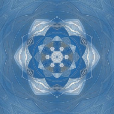 Yağmurda mavi arkaplan yol deseninde beyaz engelli Su yansımasından dalgalanma etkisi