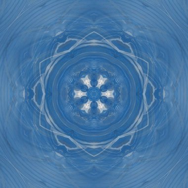 Yağmurda mavi arkaplan yol deseninde beyaz engelli Su yansımasından dalgalanma etkisi