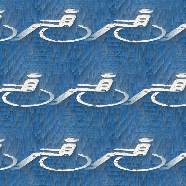 Weiß Deaktiviert Auf Blauem Hintergrund Straßenmuster Regen Mit Welleneffekt Von — Stockfoto