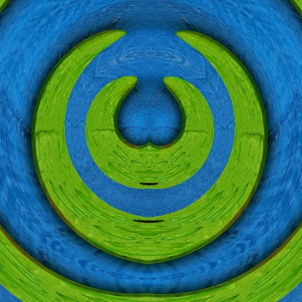 Variationen Lebhaftes Grünes Herz Mit Tränentropfen Auf Blauem Hintergrund Muster — Stockfoto