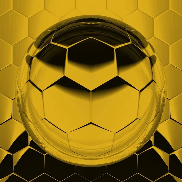 Padrões Hexagonais Ouro Amarelo Brilhante Fundo Preto Gerando Muitas Formas — Fotografia de Stock