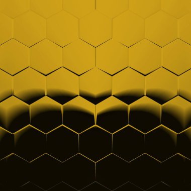 Siyah zemin üzerinde parlak sarı desenler. Karmaşık şekiller ve tasarımlar meydana getiriyorlar.