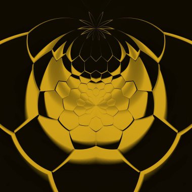 Siyah zemin üzerinde parlak sarı desenler. Karmaşık şekiller ve tasarımlar meydana getiriyorlar.