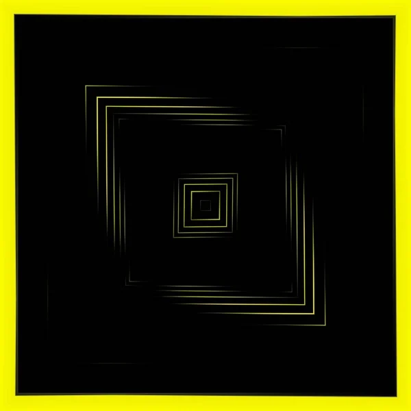 Brillantes Patrones Geométricos Amarillos Vivos Sobre Fondo Negro —  Fotos de Stock